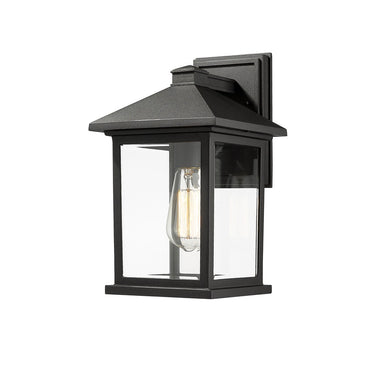 Z-Lite 14" High Portland Black 1 Light Outdoor Wall image