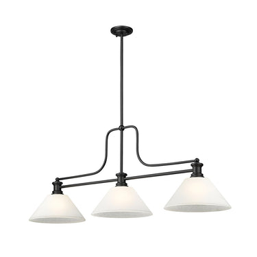 Z-Lite 14" Melange Glass 3 Light Billiard Light image 1
