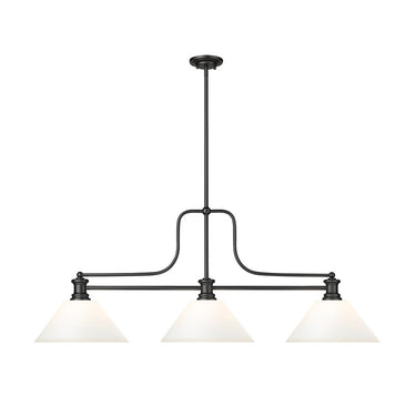 Z-Lite 14" Melange Glass 3 Light Billiard Light image 2