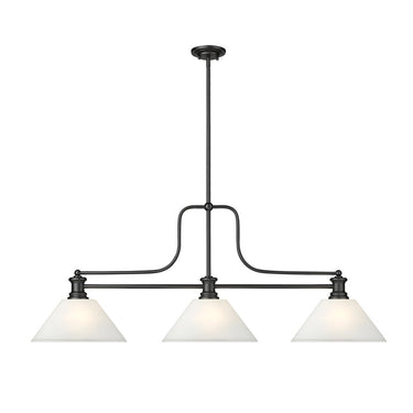Z-Lite 14" Melange Glass 3 Light Billiard Light image 3