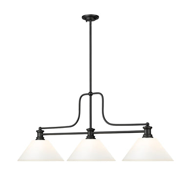 Z-Lite 14" Melange Glass 3 Light Billiard Light image 4