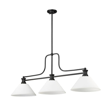 Z-Lite 14" Melange Glass 3 Light Billiard Light image 8