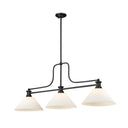 Z-Lite 14" Melange Glass 3 Light Billiard Light image