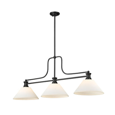 Z-Lite 14" Melange Glass 3 Light Billiard Light image