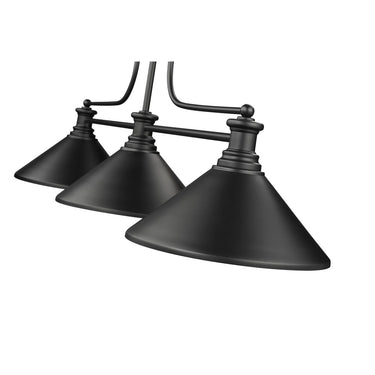 Z-Lite 14" Melange Steel 3 Light Billiard Light image 10