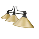Z-Lite 14" Melange Steel 3 Light Billiard Light image 11