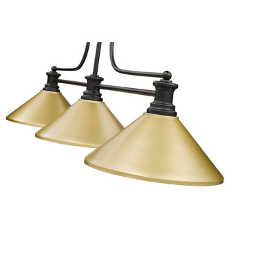 Z-Lite 14" Melange Steel 3 Light Billiard Light image 11