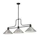 Z-Lite 14" Melange Steel 3 Light Billiard Light image 12
