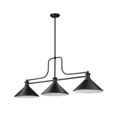 Z-Lite 14" Melange Steel 3 Light Billiard Light image 13
