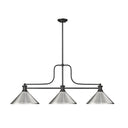 Z-Lite 14" Melange Steel 3 Light Billiard Light image 3