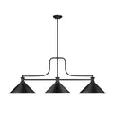 Z-Lite 14" Melange Steel 3 Light Billiard Light image 4