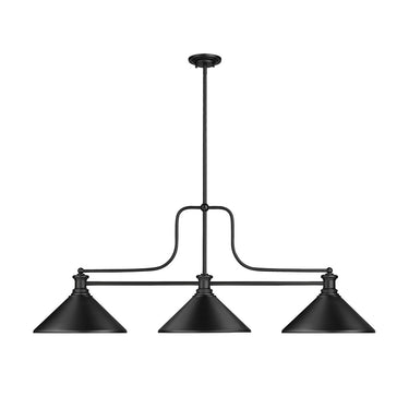Z-Lite 14" Melange Steel 3 Light Billiard Light image 4