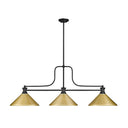 Z-Lite 14" Melange Steel 3 Light Billiard Light image 5