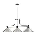 Z-Lite 14" Melange Steel 3 Light Billiard Light image 6