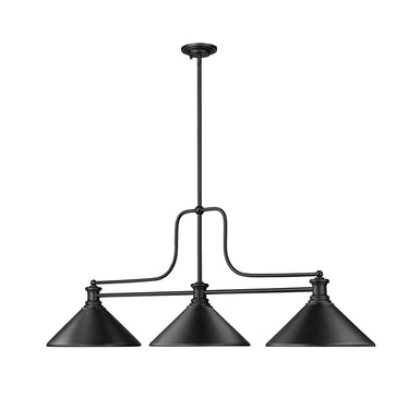 Z-Lite 14" Melange Steel 3 Light Billiard Light image 7