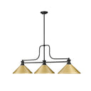 Z-Lite 14" Melange Steel 3 Light Billiard Light image 8