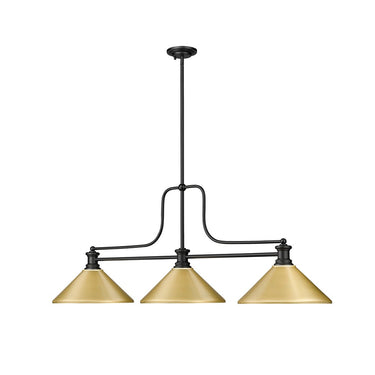 Z-Lite 14" Melange Steel 3 Light Billiard Light image 8
