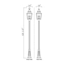 Z-Lite 14" Raphael 4 Light Outdoor Post Mounted Fixture image 7