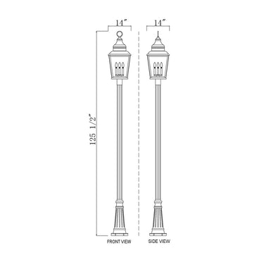 Z-Lite 14" Raphael 4 Light Outdoor Post Mounted Fixture image 7