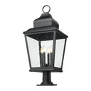 Z-Lite 14" Raphael Glass 4 Light Outdoor Pier Mounted Fixture image 2