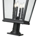 Z-Lite 14" Raphael Glass 4 Light Outdoor Pier Mounted Fixture image 3