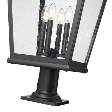 Z-Lite 14" Raphael Glass 4 Light Outdoor Pier Mounted Fixture image 3
