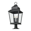 Z-Lite 14" Raphael Glass 4 Light Outdoor Pier Mounted Fixture image 4