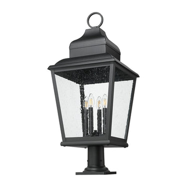 Z-Lite 14" Raphael Glass 4 Light Outdoor Pier Mounted Fixture image 4