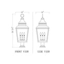 Z-Lite 14" Raphael Glass 4 Light Outdoor Pier Mounted Fixture image 7