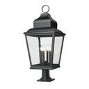 Z-Lite 14" Raphael Glass 4 Light Outdoor Pier Mounted Fixture image