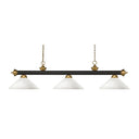 Z-Lite 14" Riviera Glass 3 Light Billiard Light image