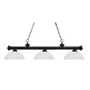 Z-Lite 14" Riviera Glass Bronze 3 Light Billiard Light image 1