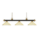 Z-Lite 14" Riviera Glass Golden Mottle 3 Light Billiard Light image