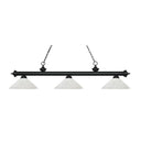 Z-Lite 14" Riviera Glass Matte Black 3 Light Billiard Light image 2