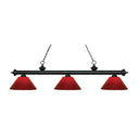 Z-Lite 14" Riviera Matte Black 3 Light Billiard Light image 1