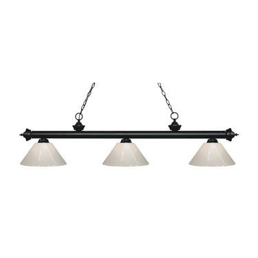 Z-Lite 14" Riviera Matte Black 3 Light Billiard Light image 2