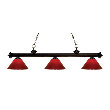 Z-Lite 14" Riviera Steel 3 Light Billiard Light image 1