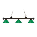 Z-Lite 14" Riviera Steel 3 Light Billiard Light image