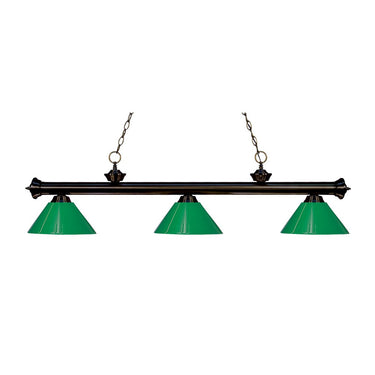 Z-Lite 14" Riviera Steel 3 Light Billiard Light image