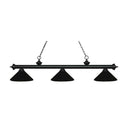 Z-Lite 14" Riviera Steel Matte Black 3 Light Billiard Light image 2