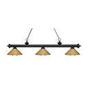 Z-Lite 14" Riviera Steel Matte Black 3 Light Billiard Light image 4