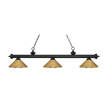 Z-Lite 14" Riviera Steel Matte Black 3 Light Billiard Light image 4