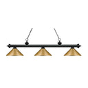 Z-Lite 14" Riviera Steel Matte Black 3 Light Billiard Light image 5