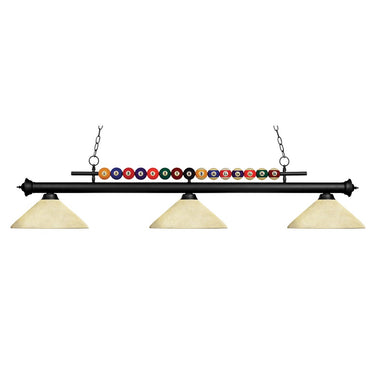Z-Lite 14" Shark Glass 3 Light Billiard Light image 1