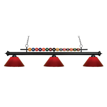 Z-Lite 14" Shark Green 3 Light Billiard Light image 1