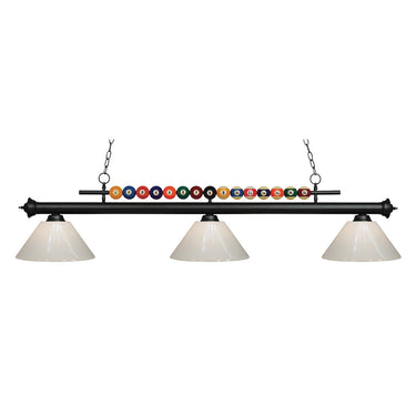 Z-Lite 14" Shark Green 3 Light Billiard Light image 2