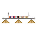 Z-Lite 14" Shark Steel 3 Light Billiard Light image 1