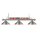 Z-Lite 14" Shark Steel 3 Light Billiard Light image