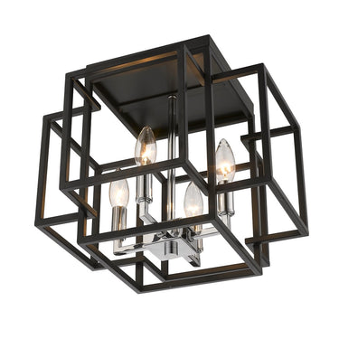 Z-Lite 14" Titania 4 Light Flush Mount image 2