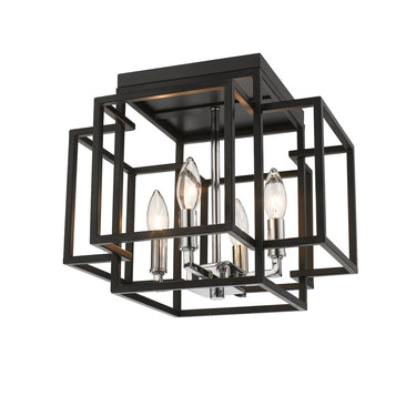 Z-Lite 14" Titania 4 Light Flush Mount image 3